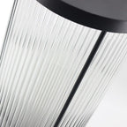 Vertical Grain Clear Glass Cylinder Post Cap Light