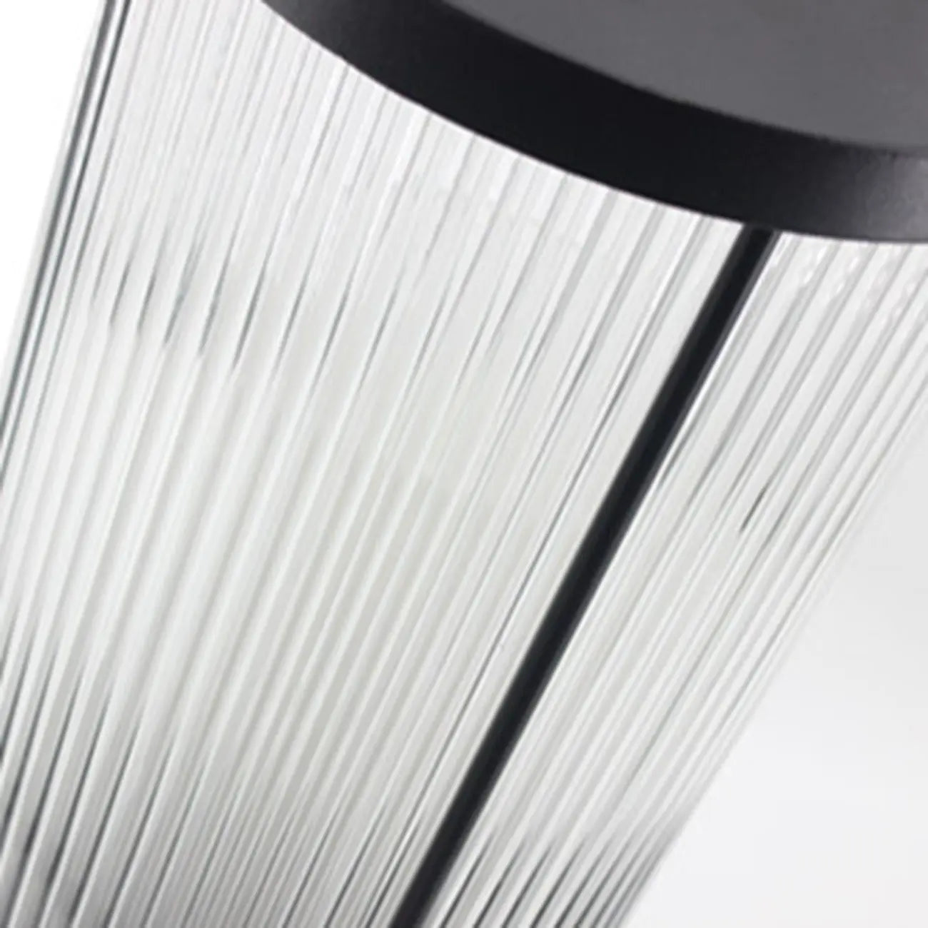 Vertical Grain Clear Glass Cylinder Post Cap Light