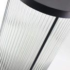 Vertical Grain Clear Glass Cylinder Post Cap Light