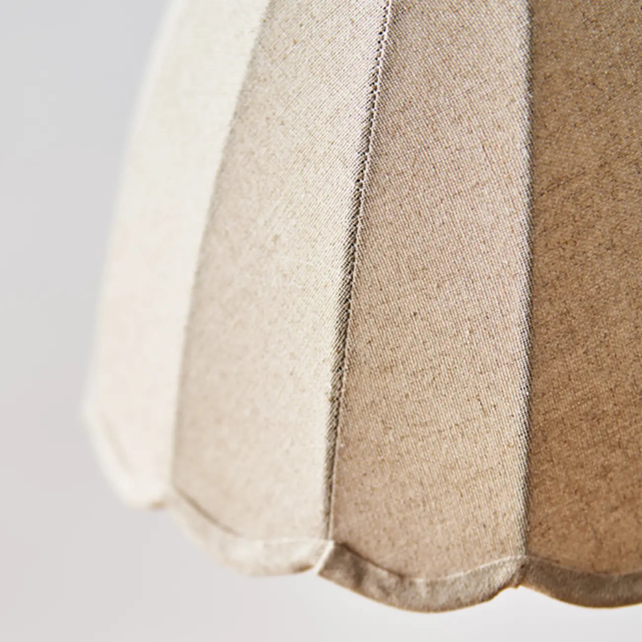 Beige Bell Shaped Fabric Pendant Light Hanging Fixture