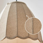 Beige Bell Shaped Fabric Pendant Light Hanging Fixture