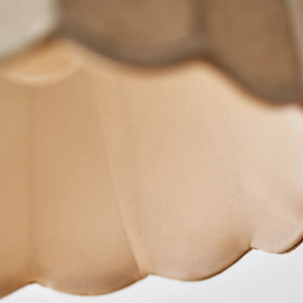 Beige Bell Shaped Fabric Pendant Light Hanging Fixture