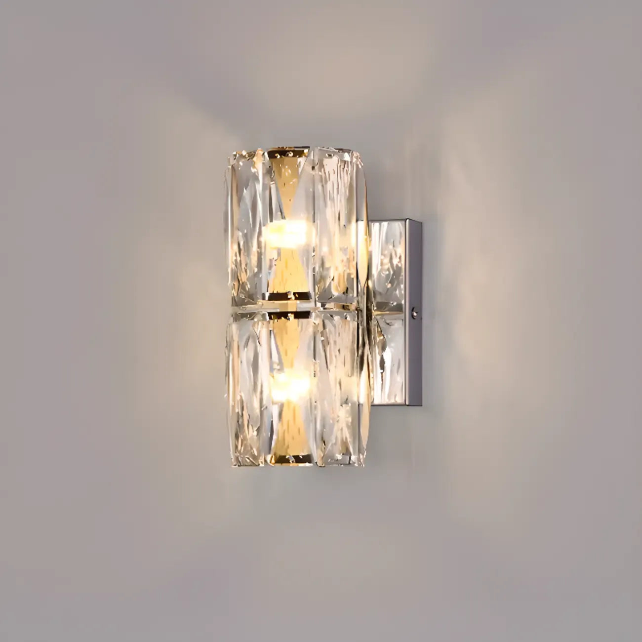 Sheen Clear Crystal Pillar Ambient Wall Sconce