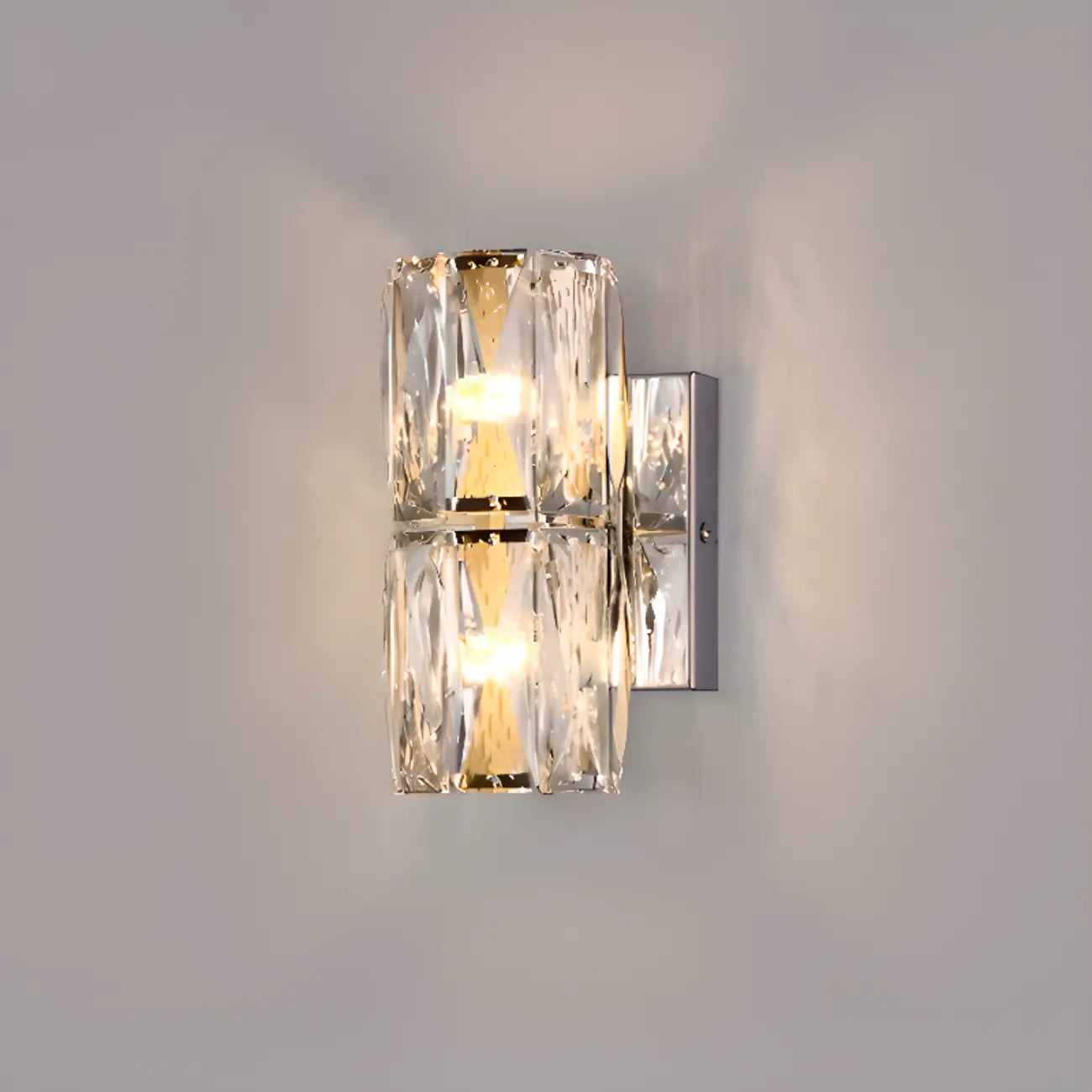 Sheen Clear Crystal Pillar Ambient Wall Sconce