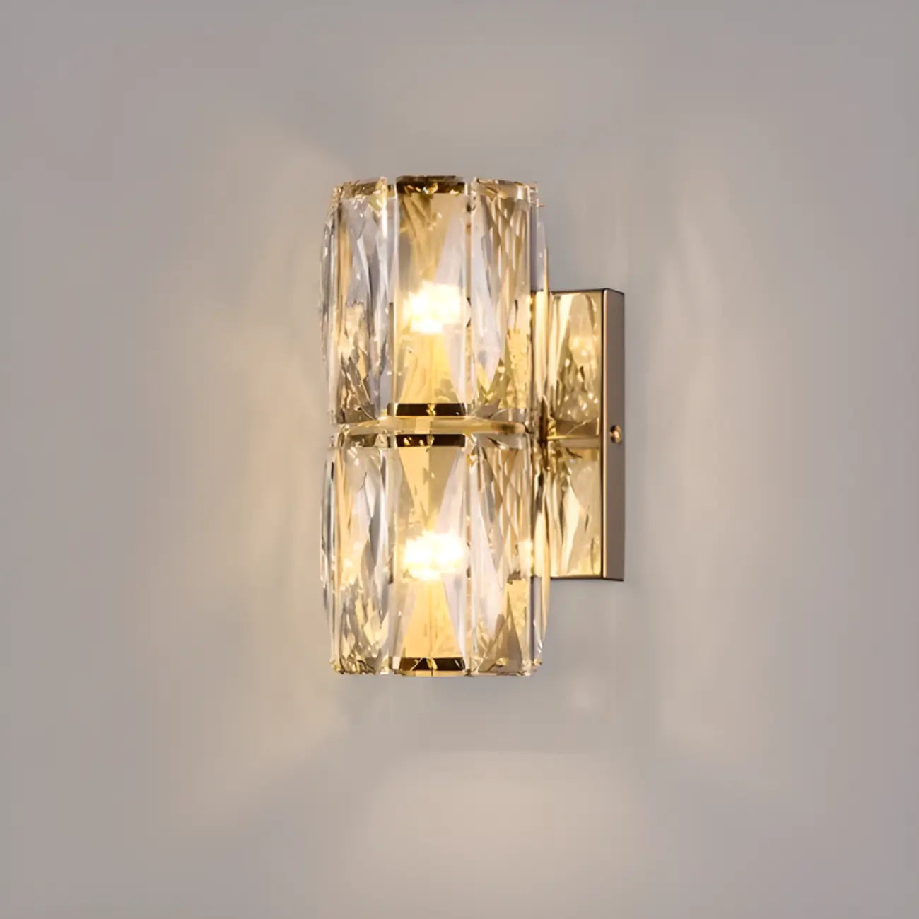 Sheen Clear Crystal Pillar Ambient Wall Sconce