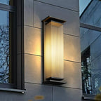 Modern Black Metal Ribbed Plastic Outdoor Wall Sconce