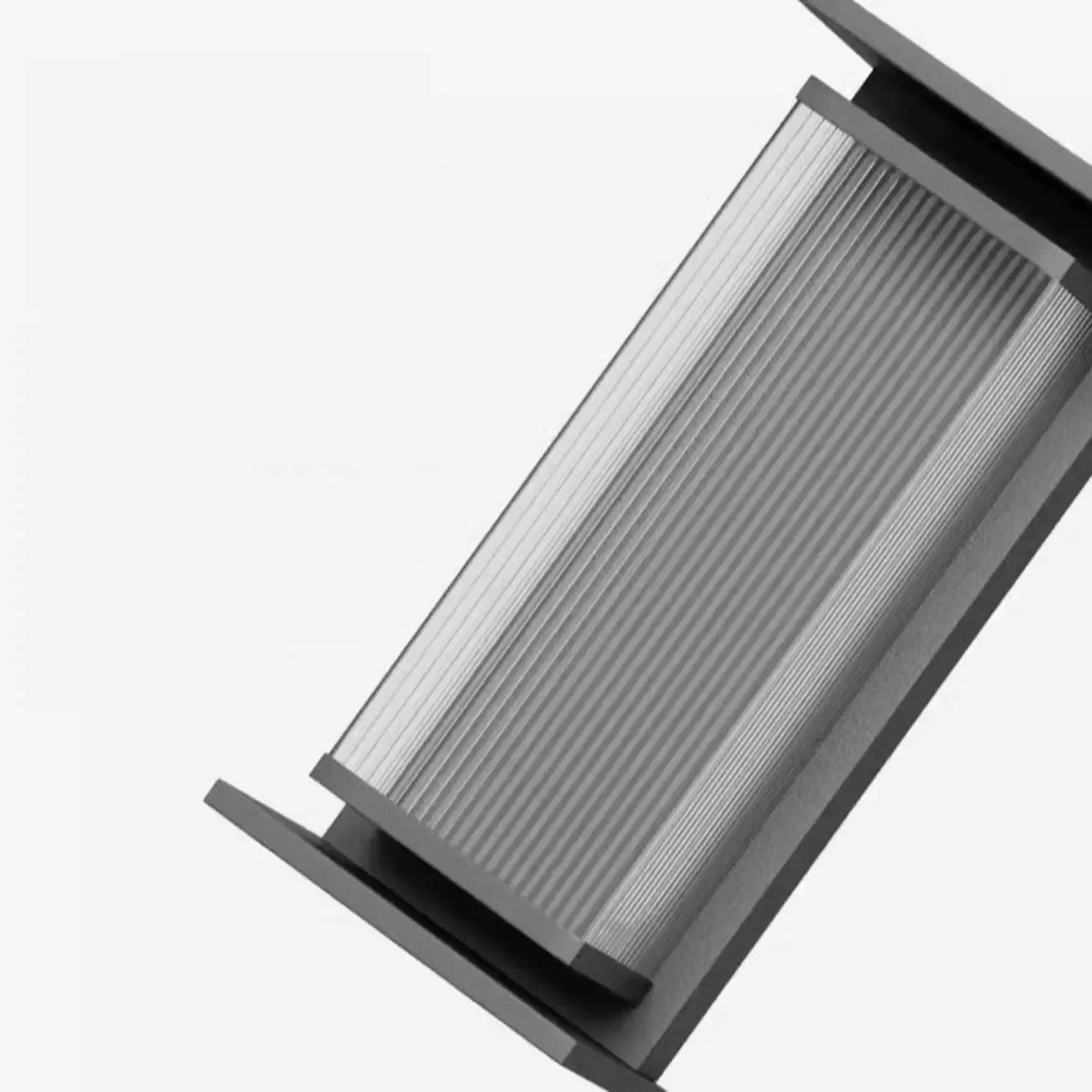 Modern Black Metal Ribbed Plastic Outdoor Wall Sconce