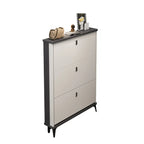 Modern Wood Shoe Cabinet with Adjustable Shelves, Entryway