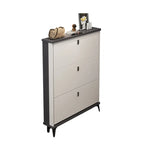 Modern Wood Shoe Cabinet with Adjustable Shelves, Entryway