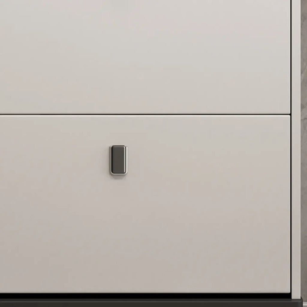 Modern Wood Shoe Cabinet with Adjustable Shelves, Entryway