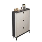 Modern Wood Shoe Cabinet with Adjustable Shelves, Entryway