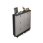 Modern Wood Shoe Cabinet with Adjustable Shelves, Entryway