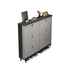 Modern Wood Shoe Cabinet with Adjustable Shelves, Entryway