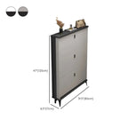 Modern Wood Shoe Cabinet with Adjustable Shelves, Entryway