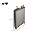 Modern Wood Shoe Cabinet with Adjustable Shelves, Entryway