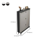 Modern Wood Shoe Cabinet with Adjustable Shelves, Entryway