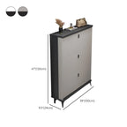 Modern Wood Shoe Cabinet with Adjustable Shelves, Entryway