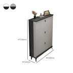 Modern Wood Shoe Cabinet with Adjustable Shelves, Entryway