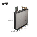 Modern Wood Shoe Cabinet with Adjustable Shelves, Entryway