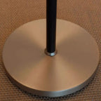 Modern Cylinder Glass Silver Floor Lamp Plug-In for Living Room