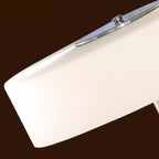 Modern Cylinder Glass Silver Floor Lamp Plug-In for Living Room