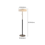 Modern Cylinder Glass Silver Floor Lamp Plug-In for Living Room