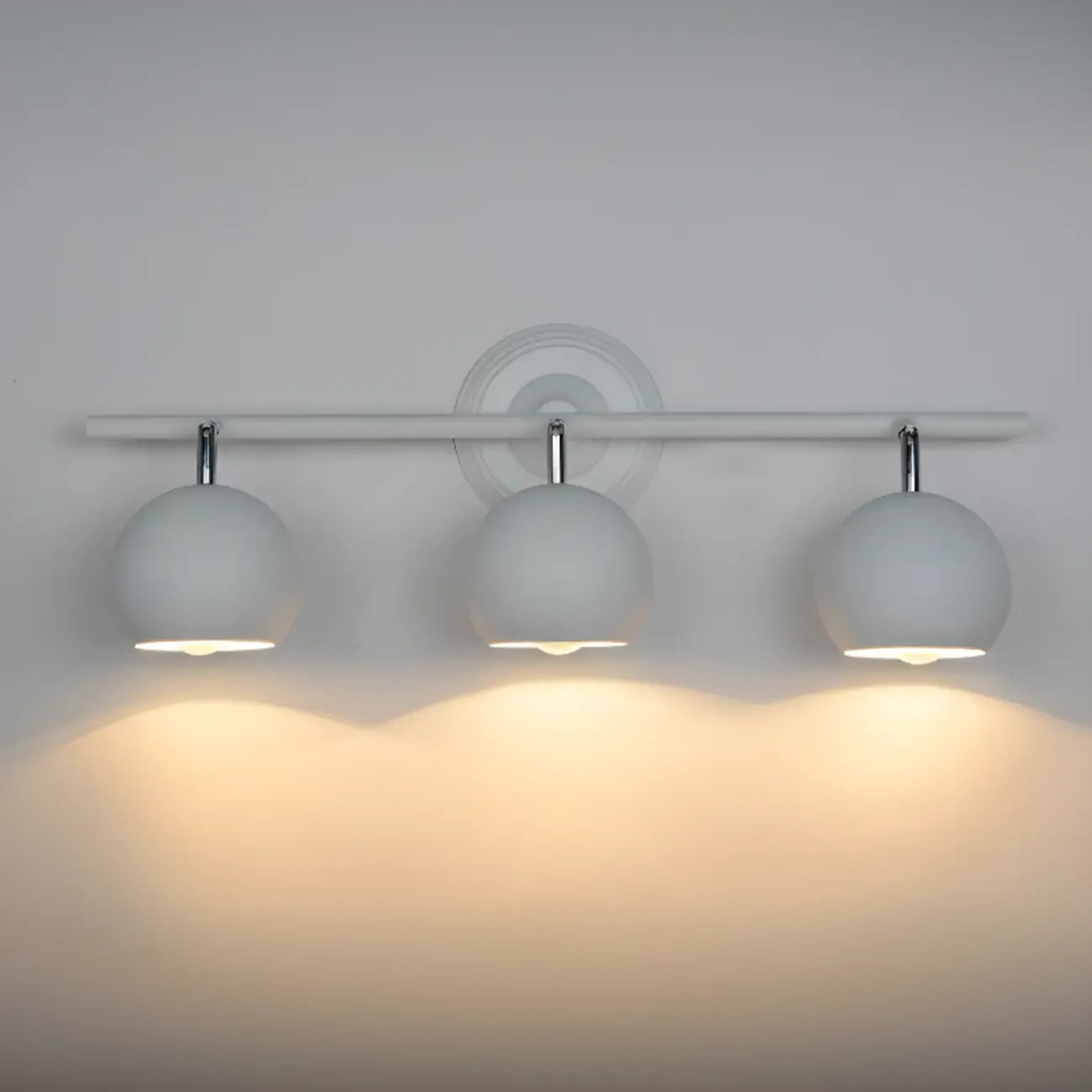 Adjustable Modern Linear Iron Globe Track Wall Sconce