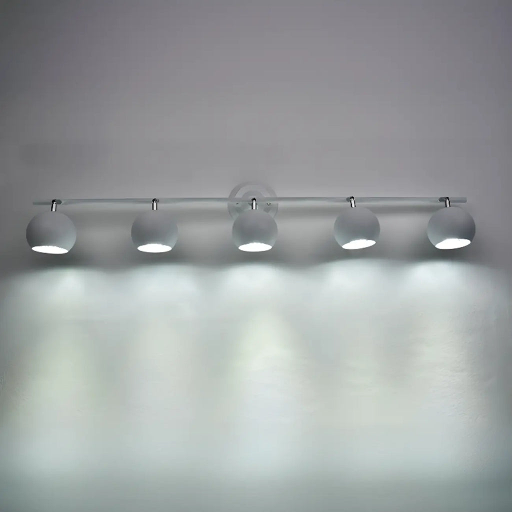 Adjustable Modern Linear Iron Globe Track Wall Sconce