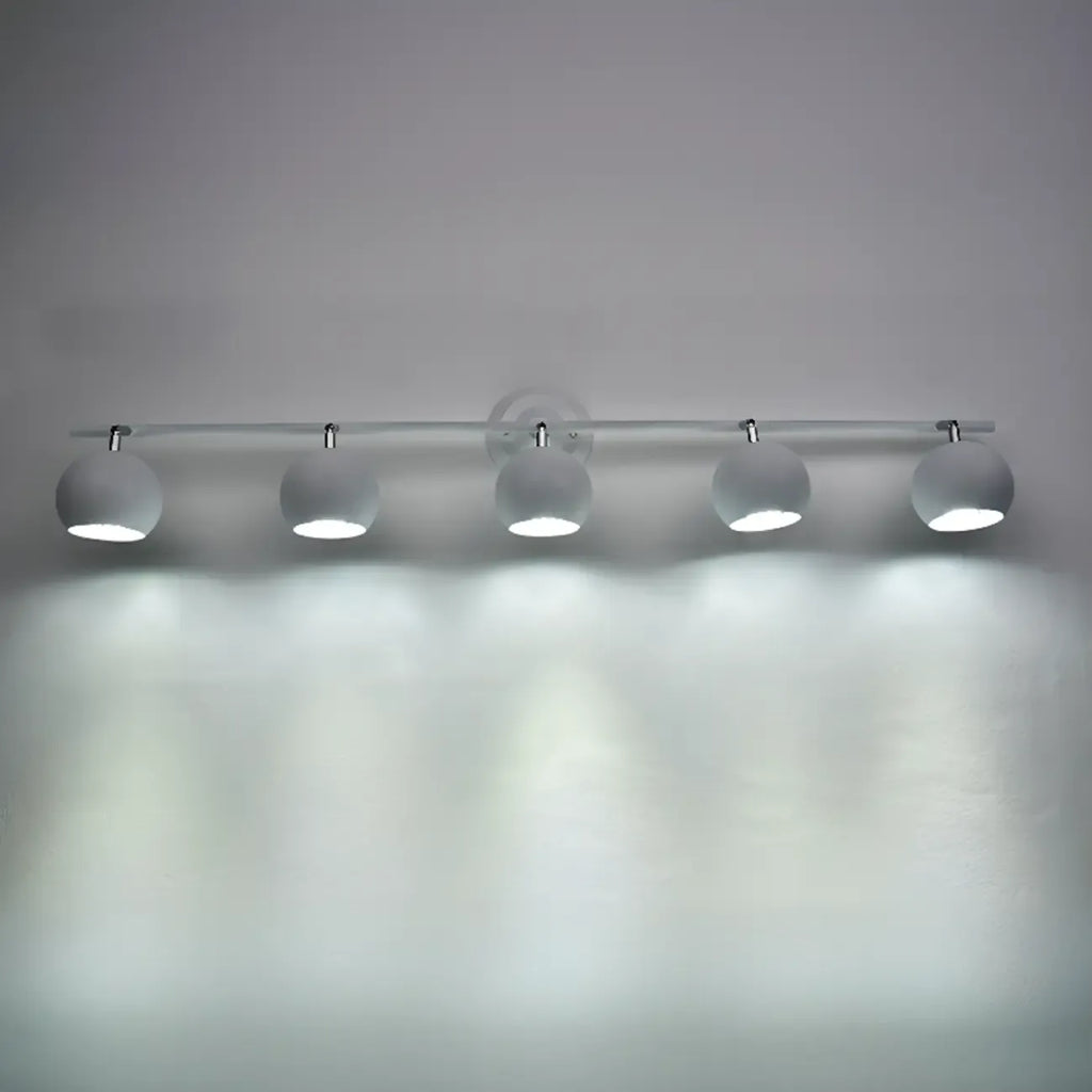 Adjustable Modern Linear Iron Globe Track Wall Sconce