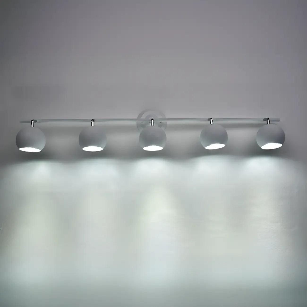 Adjustable Modern Linear Iron Globe Track Wall Sconce