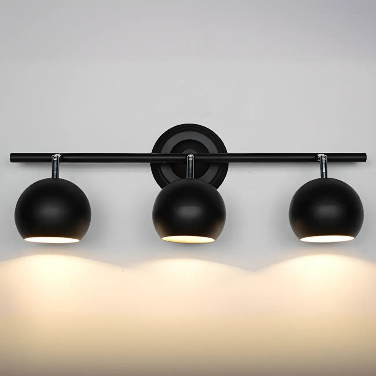 Adjustable Modern Linear Iron Globe Track Wall Sconce