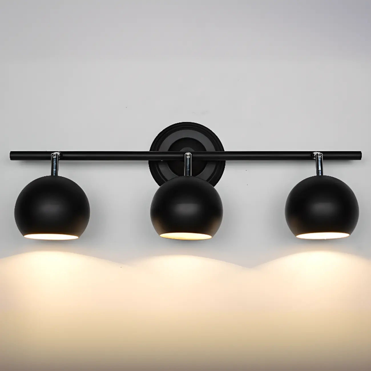 Adjustable Modern Linear Iron Globe Track Wall Sconce