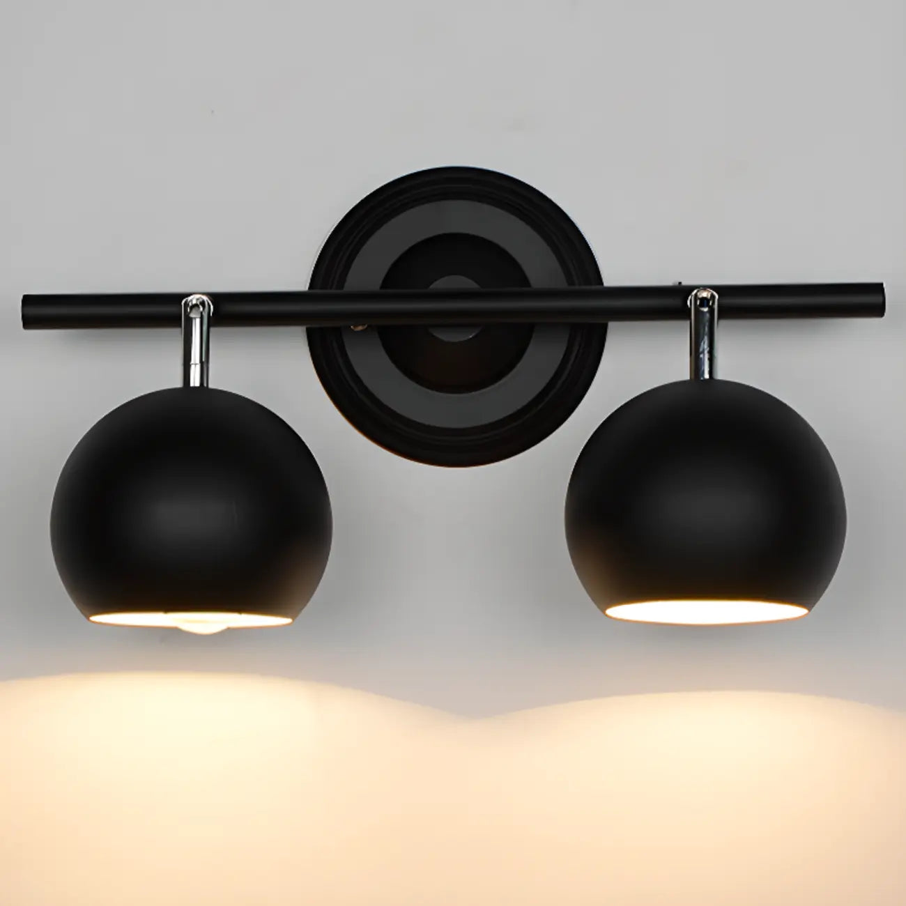 Adjustable Modern Linear Iron Globe Track Wall Sconce