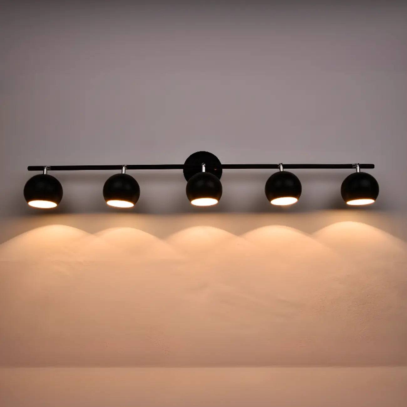 Adjustable Modern Linear Iron Globe Track Wall Sconce