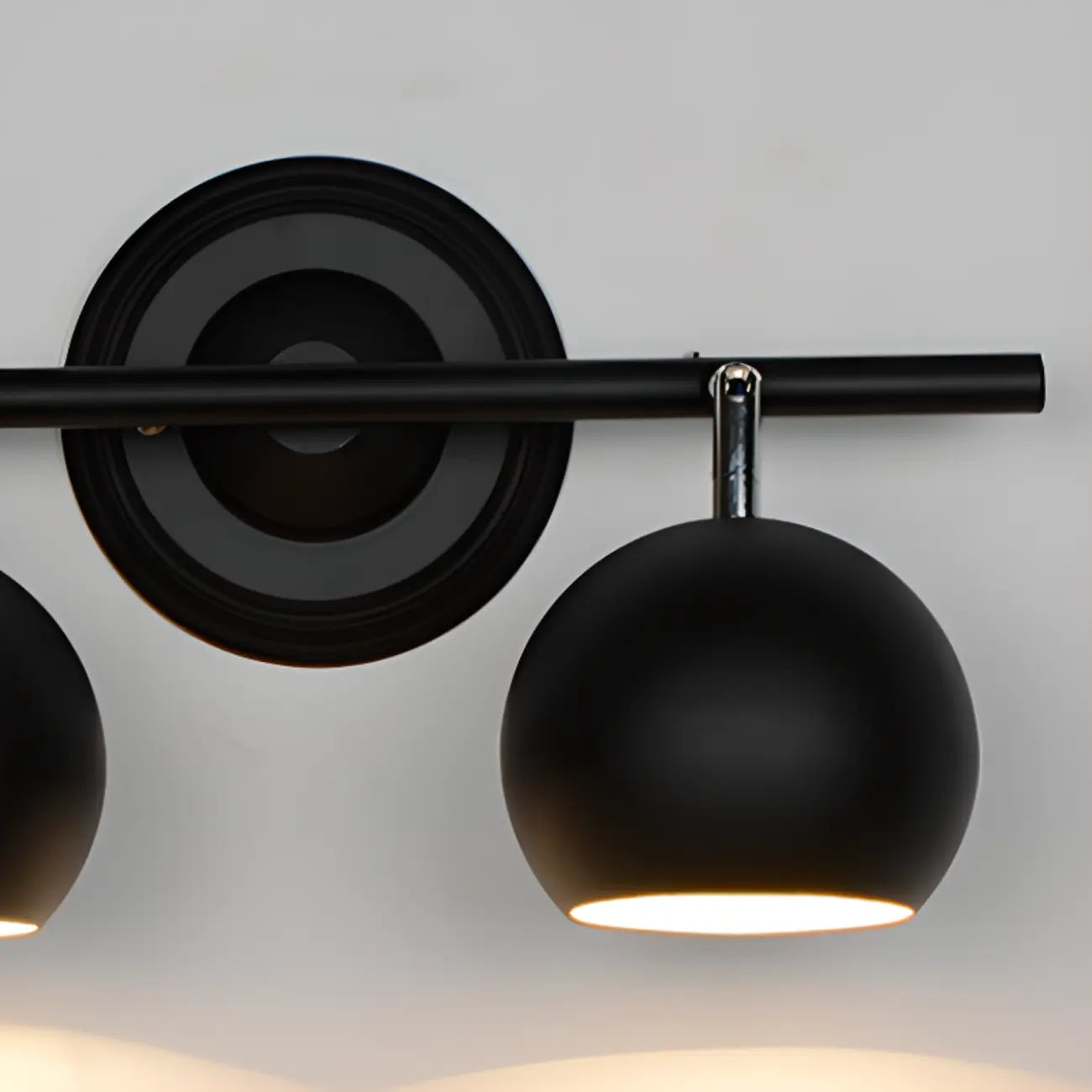 Adjustable Modern Linear Iron Globe Track Wall Sconce