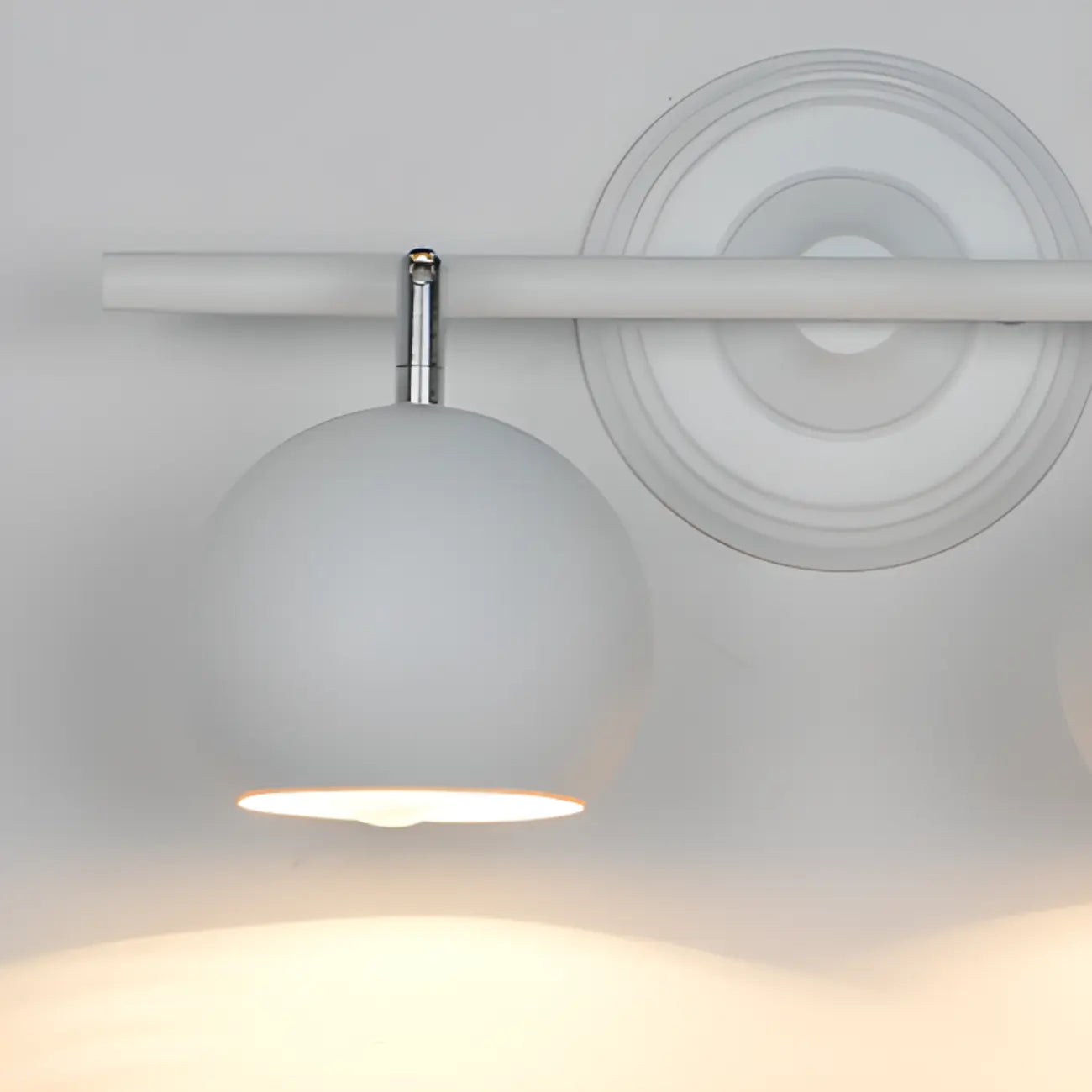 Adjustable Modern Linear Iron Globe Track Wall Sconce