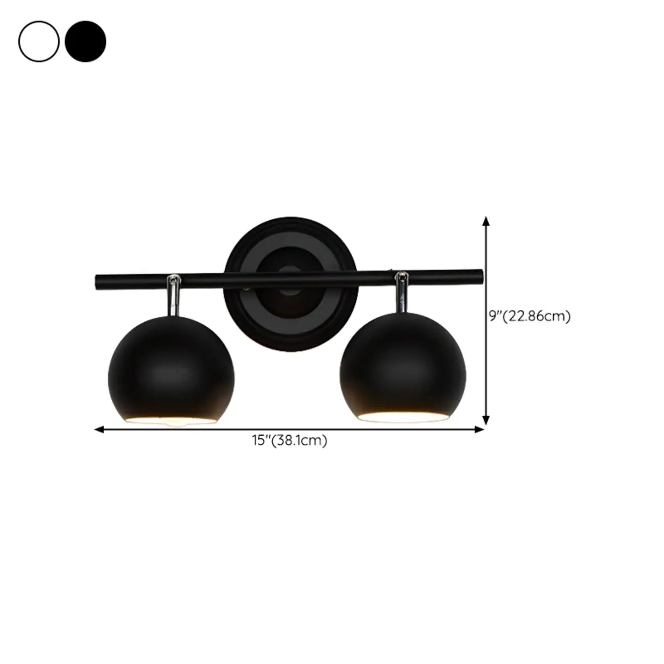 Adjustable Modern Linear Iron Globe Track Wall Sconce