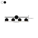 Adjustable Modern Linear Iron Globe Track Wall Sconce