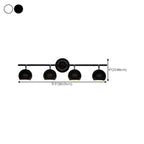 Adjustable Modern Linear Iron Globe Track Wall Sconce