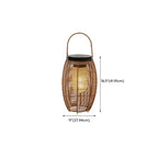 Rustic Rattan Lantern Oval Solar Outdoor Post Lights