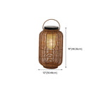 Rustic Rattan Lantern Oval Solar Outdoor Post Lights