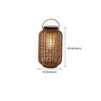 Rustic Rattan Lantern Oval Solar Outdoor Post Lights