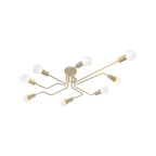 Industrial Branch Metal Semi Flush Ceiling Light