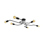 Industrial Branch Metal Semi Flush Ceiling Light