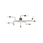 Industrial Branch Metal Semi Flush Ceiling Light