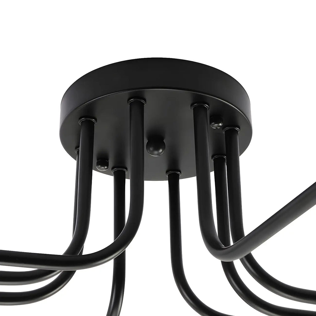 Industrial Branch Metal Semi Flush Ceiling Light