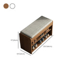 Brown Wood Shoe Storage Bench with Flip-Up Storage