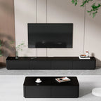 63 Black Rectangle Wood Cable Management TV Stand