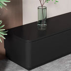 63 Black Rectangle Wood Cable Management TV Stand