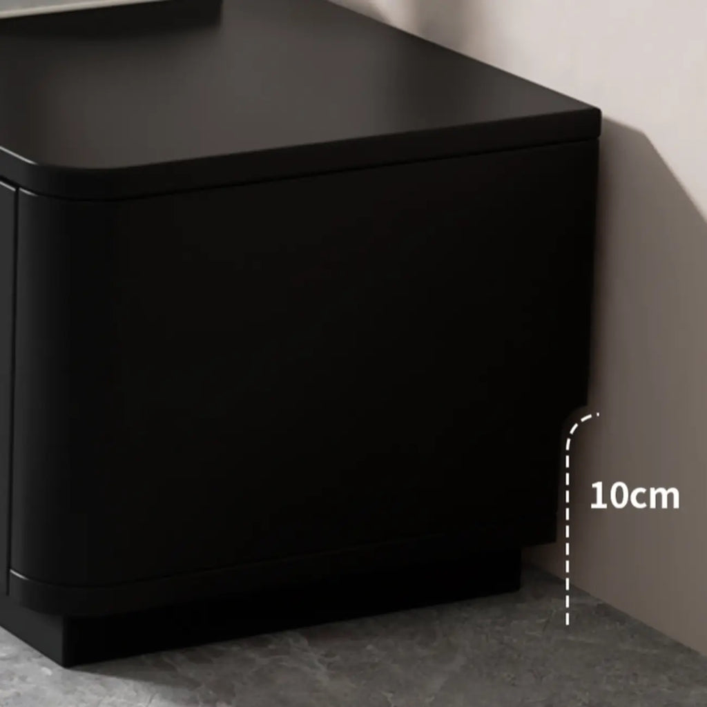 63 Black Rectangle Wood Cable Management TV Stand